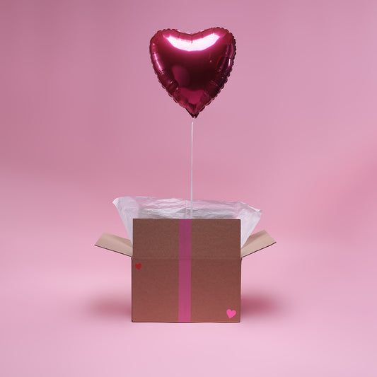 Ballon Cœur Magenta - Lune de cœur 