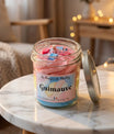 Bougie artisanale guimauve dans pot en verre