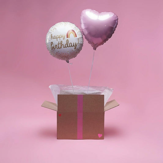 Box ballon anniversaire et coeur livraison anniversaire 