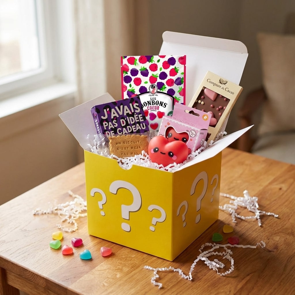 Contenu box cadeau surprise gourmande et personnalisée