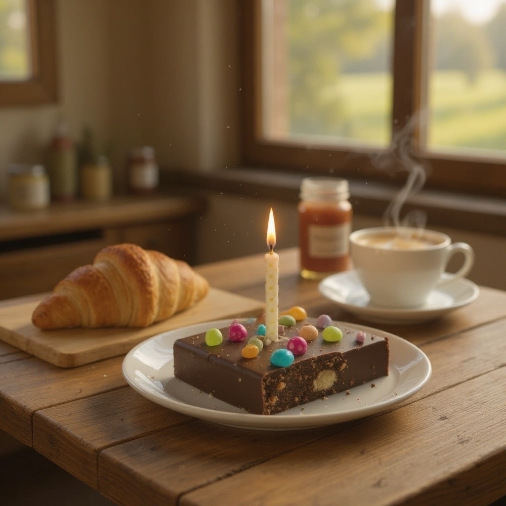 Tablette “Joyeux Anniversaire” présentée en cadeau – Chocolaterie artisanale