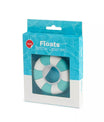 Décapsuleur flottant turquoise intégré dans une box cadeau surprise