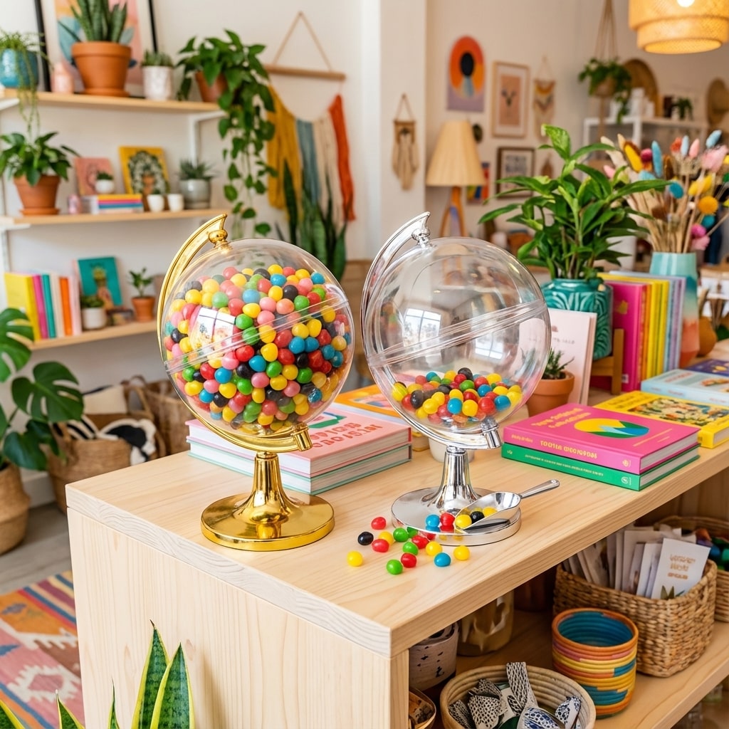 Globe surprise rempli de bonbons Haribo Dragibus