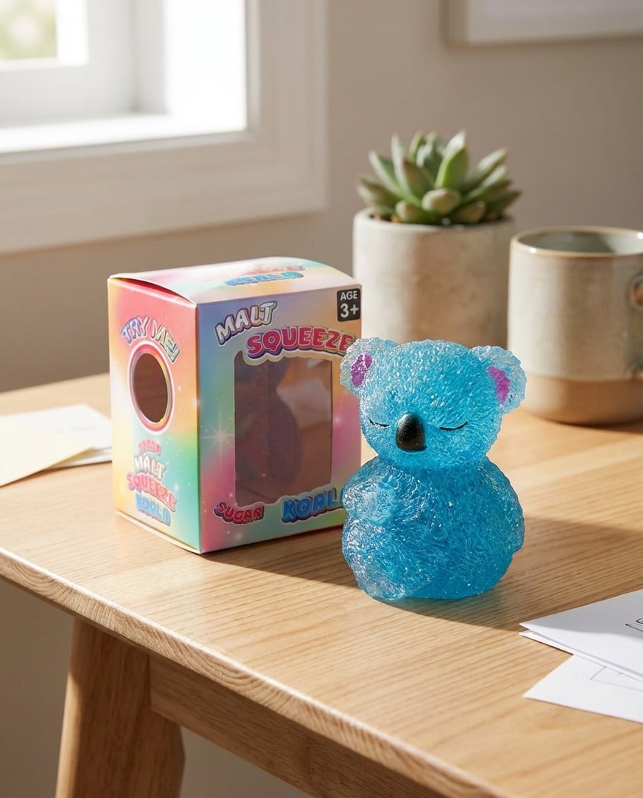 Squeezy koala anti-stress avec texture souple et retour lent