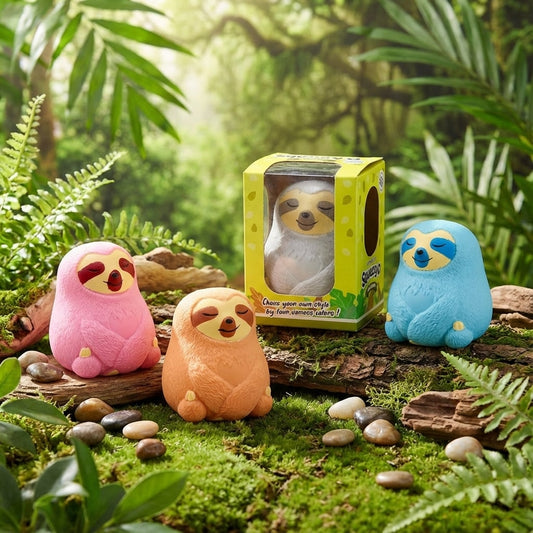 Jouets anti-stress paresseux Squeezy Stretchy en quatre couleurs