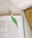 Point de lecture original en forme de tulipe rose