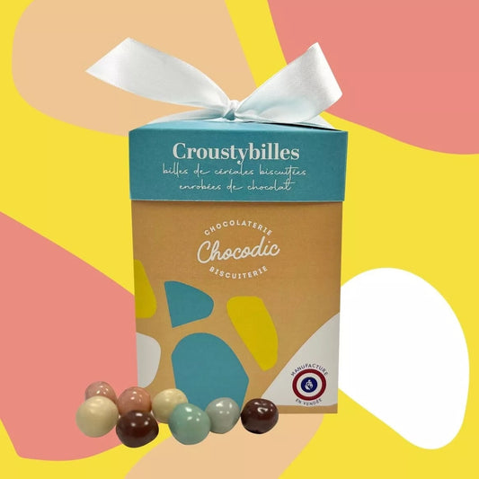 Coffret fermé Maxi Cube Croustybilles au chocolat, idée cadeau gourmand