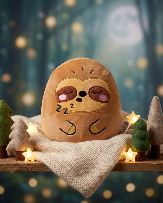 Peluche Cody le paresseux 26 cm, tissu velboa moelleux