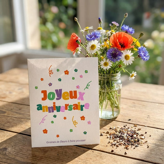 Sachet de graines Joyeux anniversaire à faire pousser