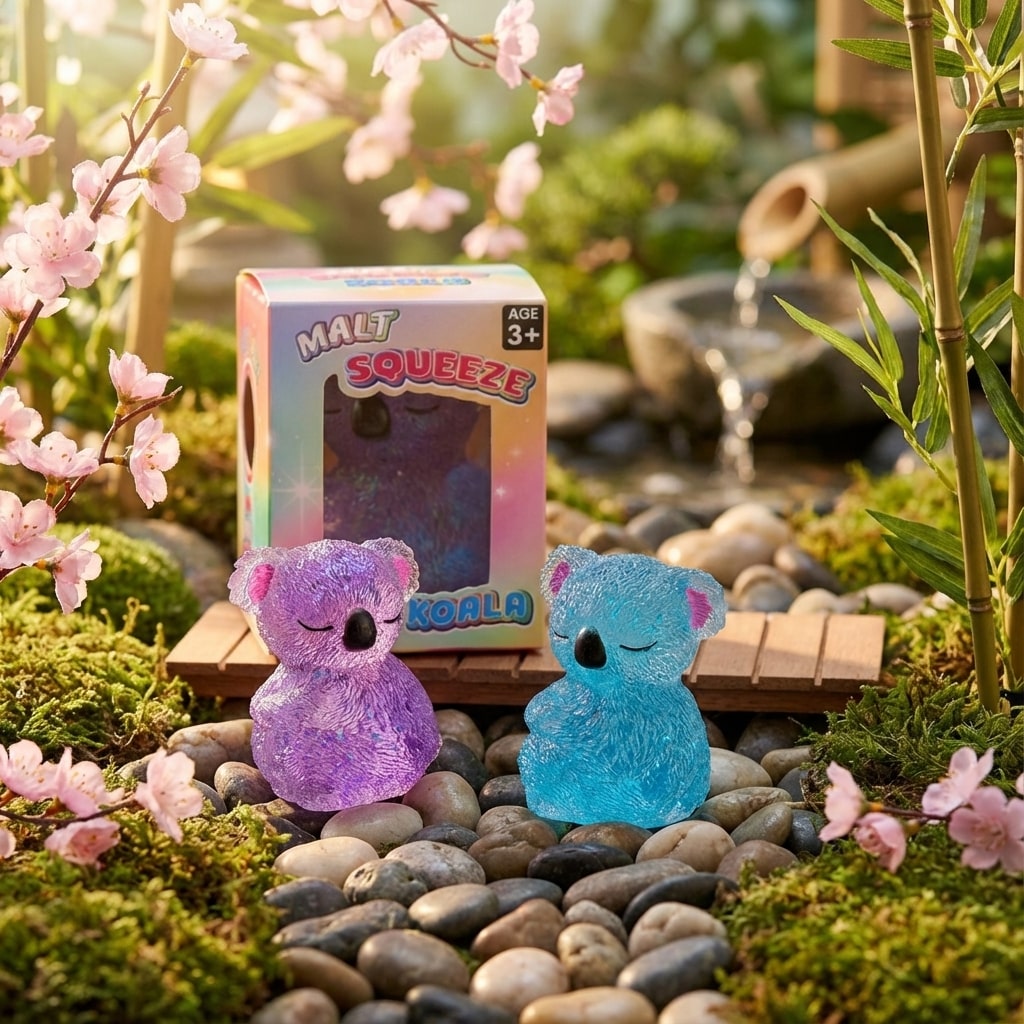 Jouet anti-stress à presser avec texture souple et retour lent