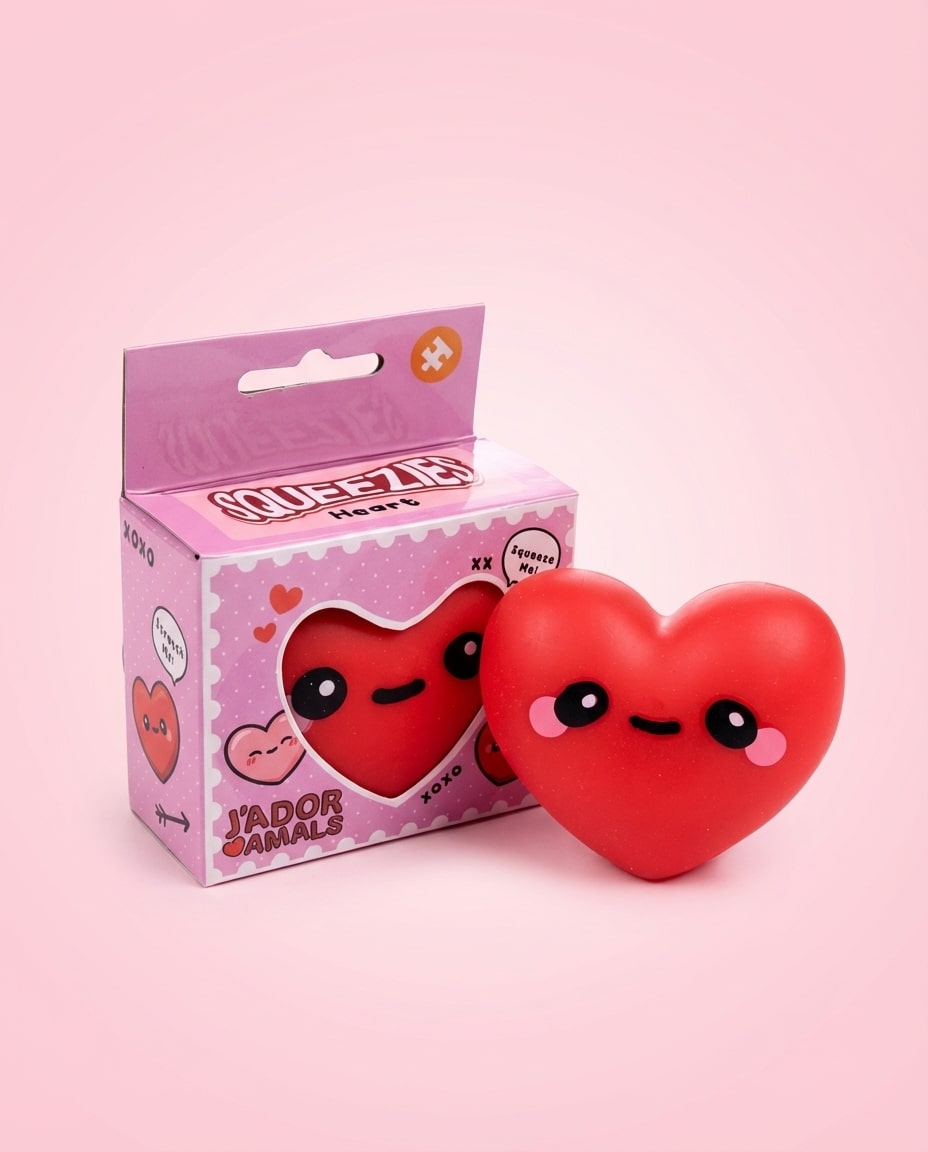 Jouet anti-stress en forme de cœur kawaii – J’Adoramals