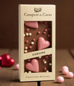 Tablette de chocolat au lait décorée de cœurs roses – Comptoir du Cacao