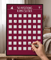 Affiche à gratter 50 positions Kama Sutra bordeaux, cadeau couple coquin