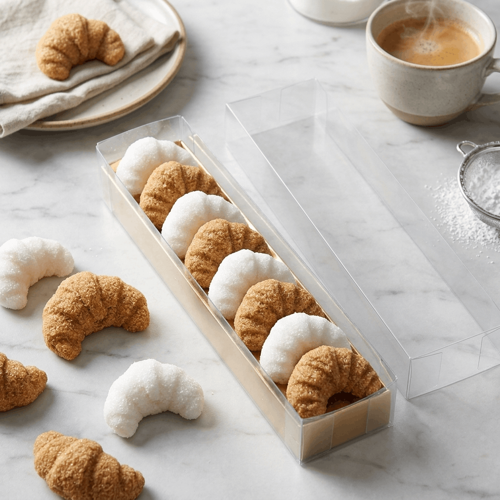 Boîte de 8 sucres en forme de croissant