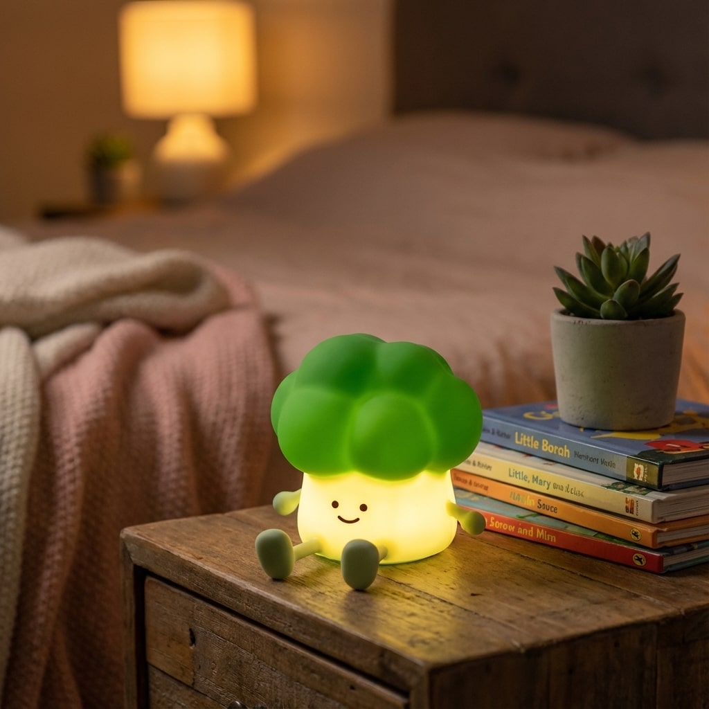 Veilleuse LED rechargeable brocoli – déco mignonne et fonctionnelle