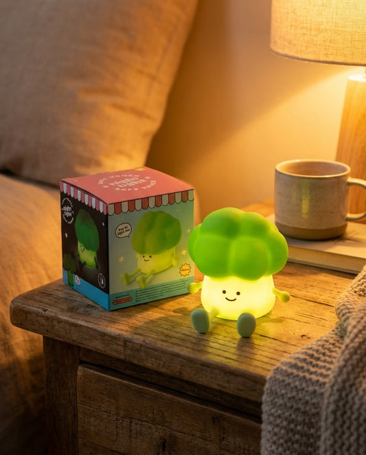 Veilleuse brocoli kawaii LED rechargeable – idée cadeau originale